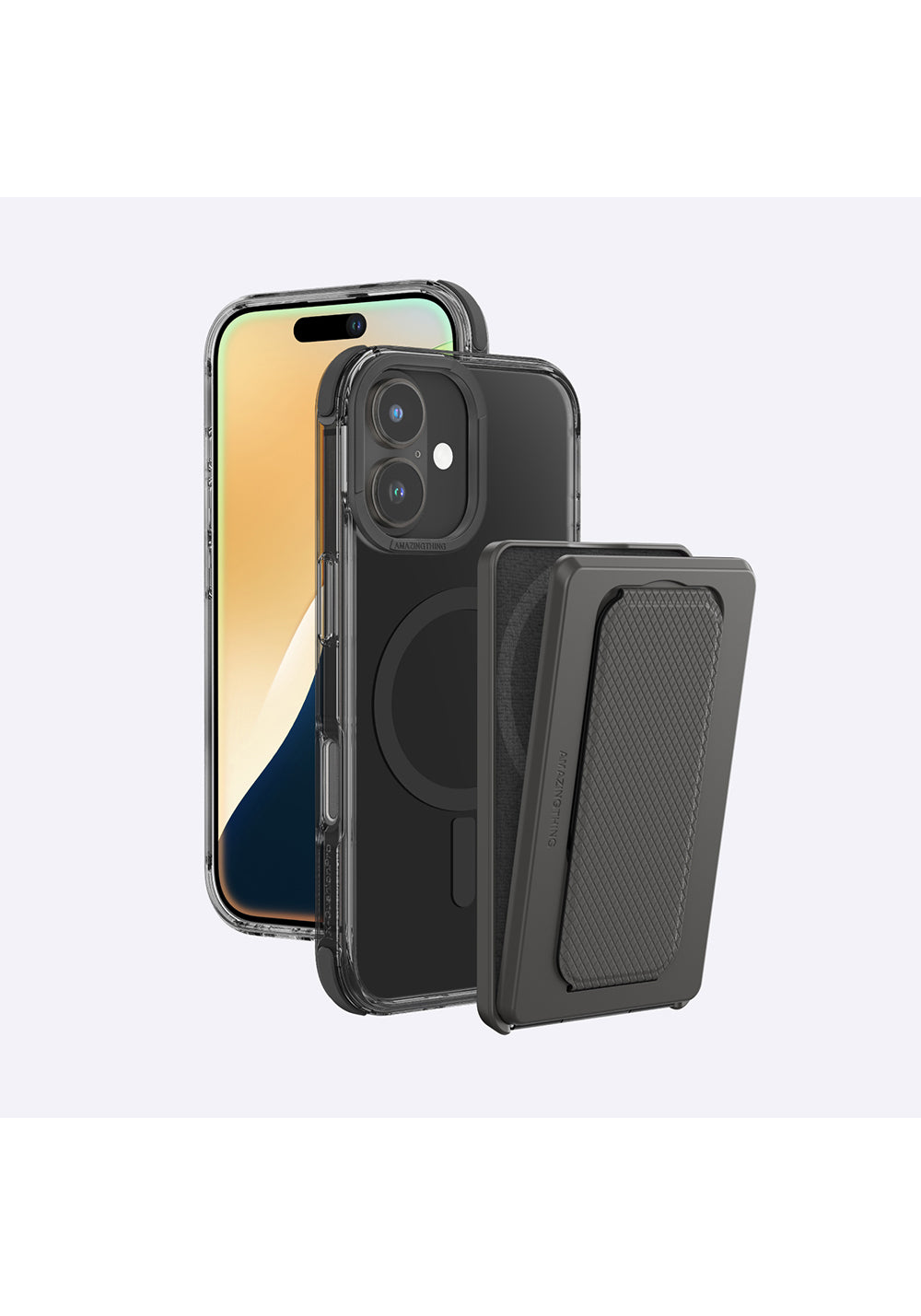Apple iPhone 16 Kılıf Manyetik Şarj Uyumlu Standlı Set Amazingthing Omni Adventure Serisi Kapak