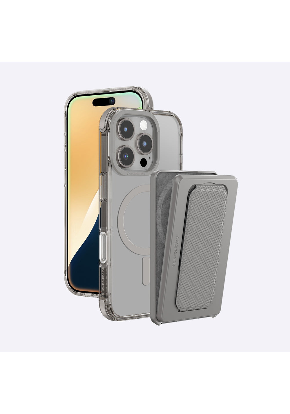 Apple iPhone 16 Pro Kılıf Manyetik Şarj Uyumlu Standlı Set Amazingthing Omni Adventure Serisi Kapak