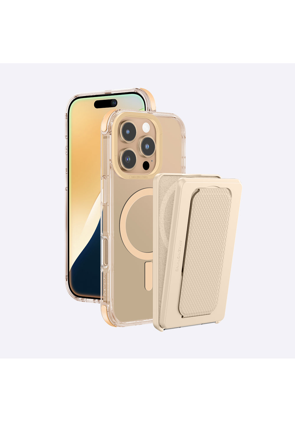 Apple iPhone 16 Pro Max Kılıf Manyetik Şarj Uyumlu Standlı Set Amazingthing Omni Adventure Serisi Kapak