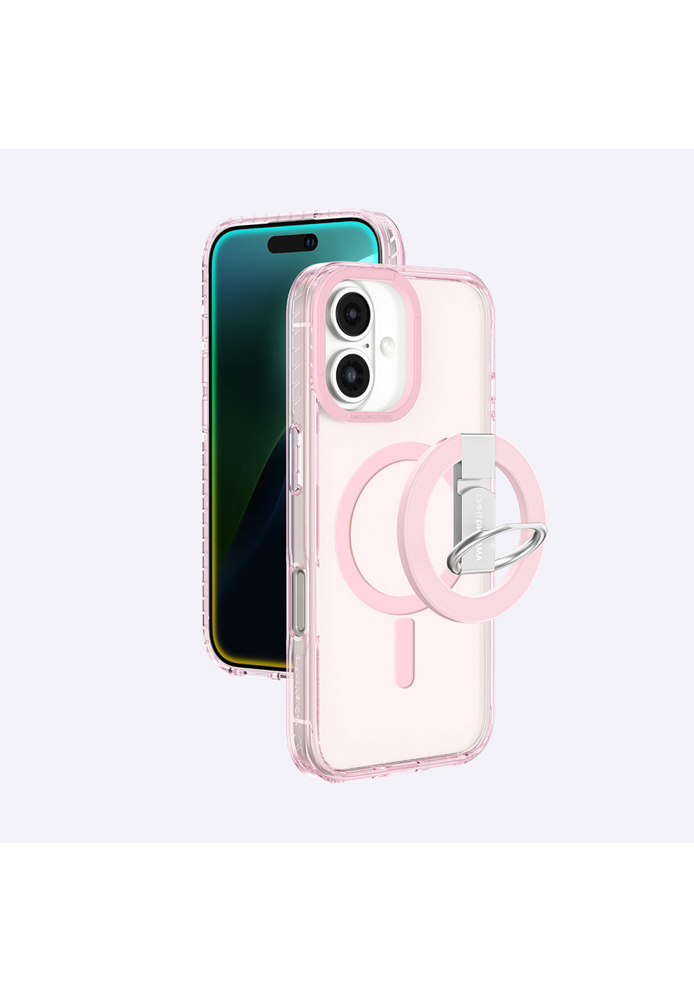 Apple iPhone 16 Kılıf Manyetik Şarj Uyumlu Yüzük Standlı Amazingthing Titan Pro Serisi Kapak