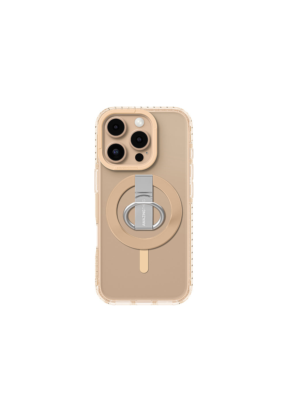 Apple iPhone 16 Pro Kılıf Manyetik Şarj Uyumlu Yüzük Standlı Amazingthing Titan Pro Serisi Kapak