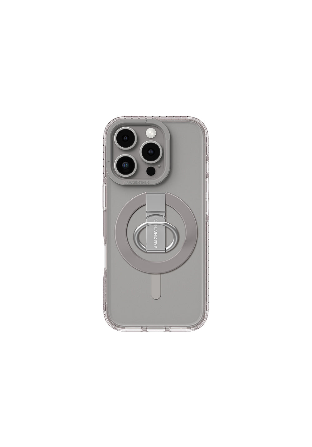 Apple iPhone 16 Pro Kılıf Manyetik Şarj Uyumlu Yüzük Standlı Amazingthing Titan Pro Serisi Kapak