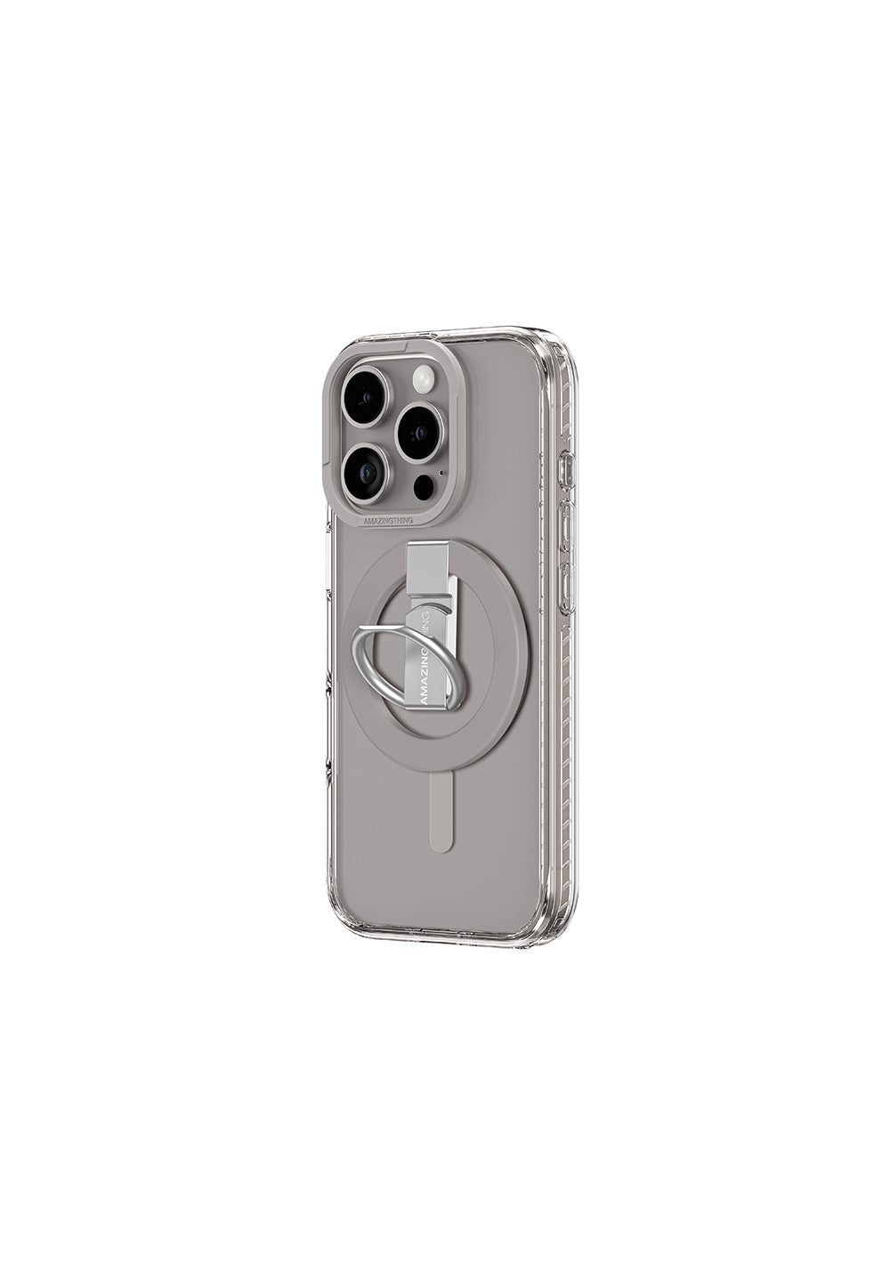 Apple iPhone 16 Pro Kılıf Manyetik Şarj Uyumlu Yüzük Standlı Amazingthing Titan Pro Serisi Kapak