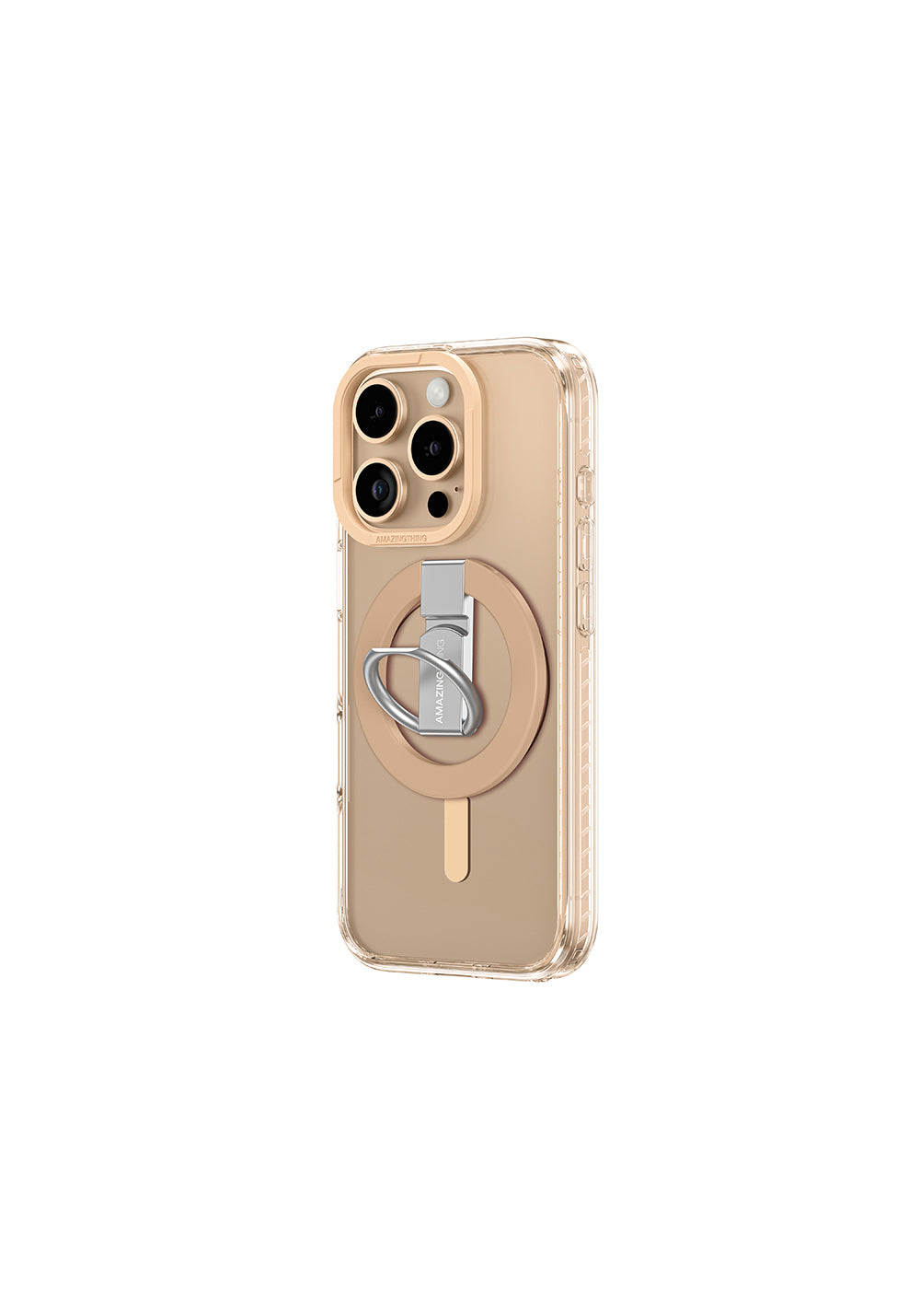 Apple iPhone 16 Pro Max Kılıf Manyetik Şarj Uyumlu Yüzük Standlı Amazingthing Titan Pro Serisi Kapak