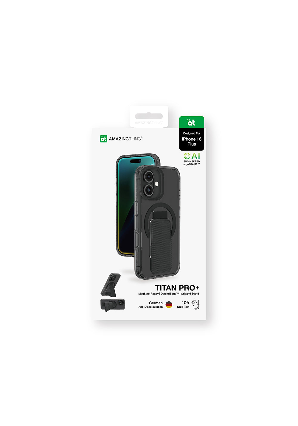 Apple iPhone 16 Kılıf Manyetik Şarj Uyumlu Standlı Amazingthing Titan Pro Plus Kapak
