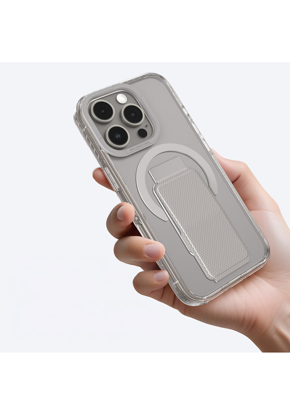Apple iPhone 16 Pro Kılıf Manyetik Şarj Uyumlu Standlı Amazingthing Titan Pro Plus Kapak