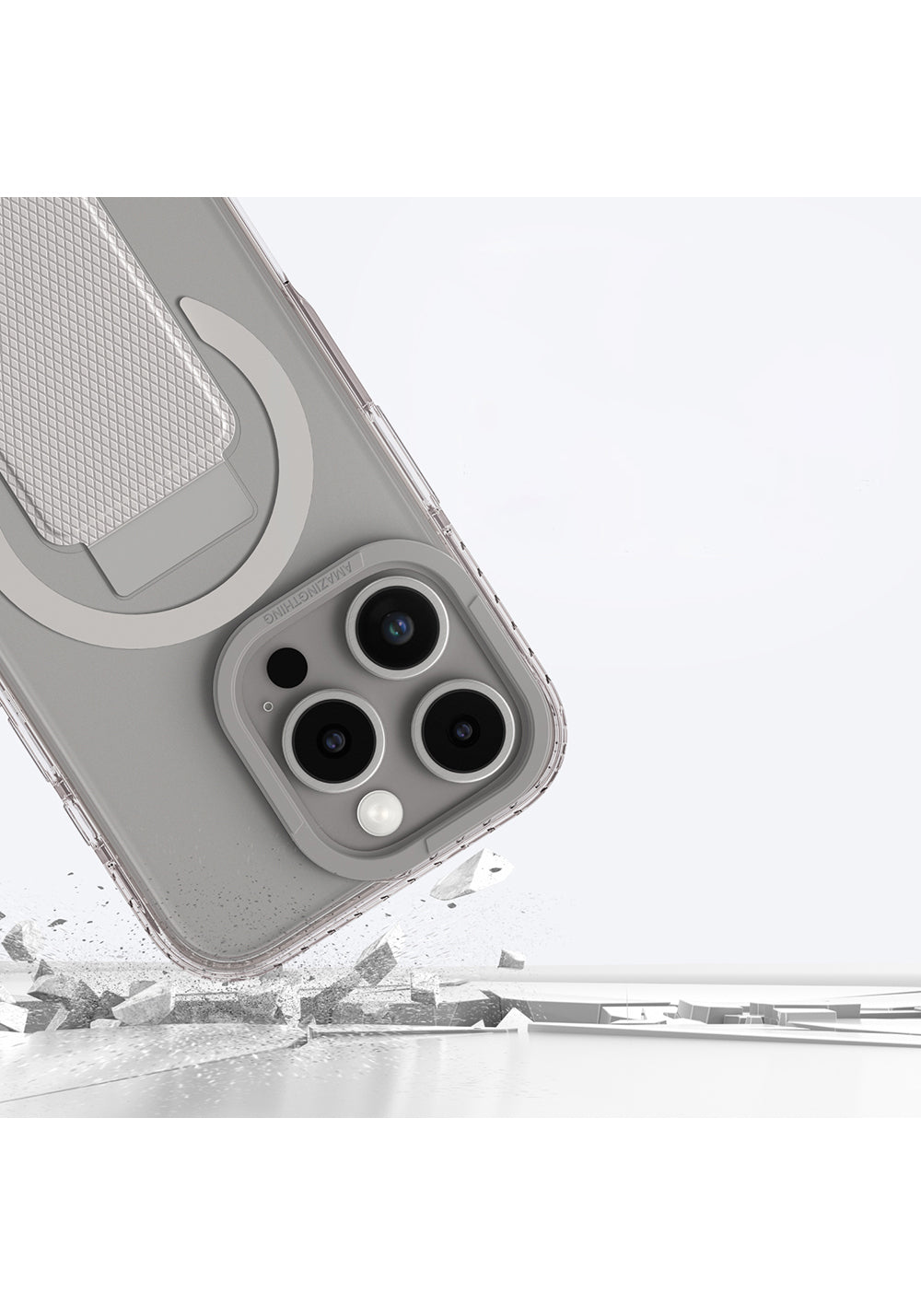 Apple iPhone 16 Pro Kılıf Manyetik Şarj Uyumlu Standlı Amazingthing Titan Pro Plus Kapak