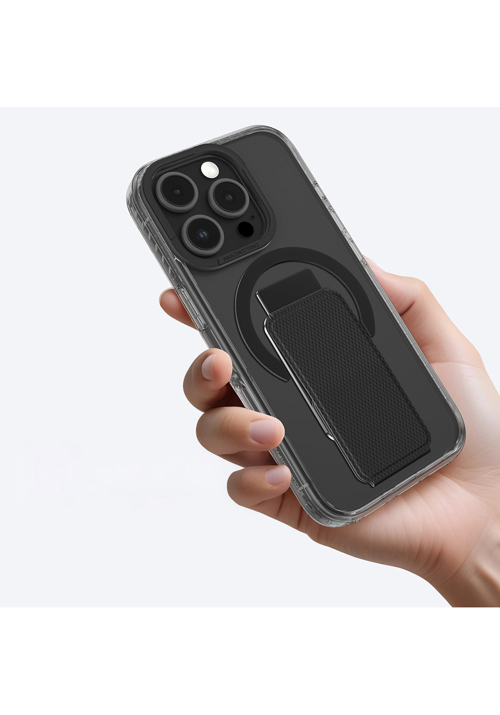 Apple iPhone 16 Pro Kılıf Manyetik Şarj Uyumlu Standlı Amazingthing Titan Pro Plus Kapak