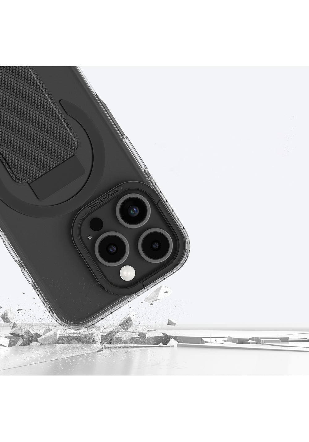 Apple iPhone 16 Pro Kılıf Manyetik Şarj Uyumlu Standlı Amazingthing Titan Pro Plus Kapak