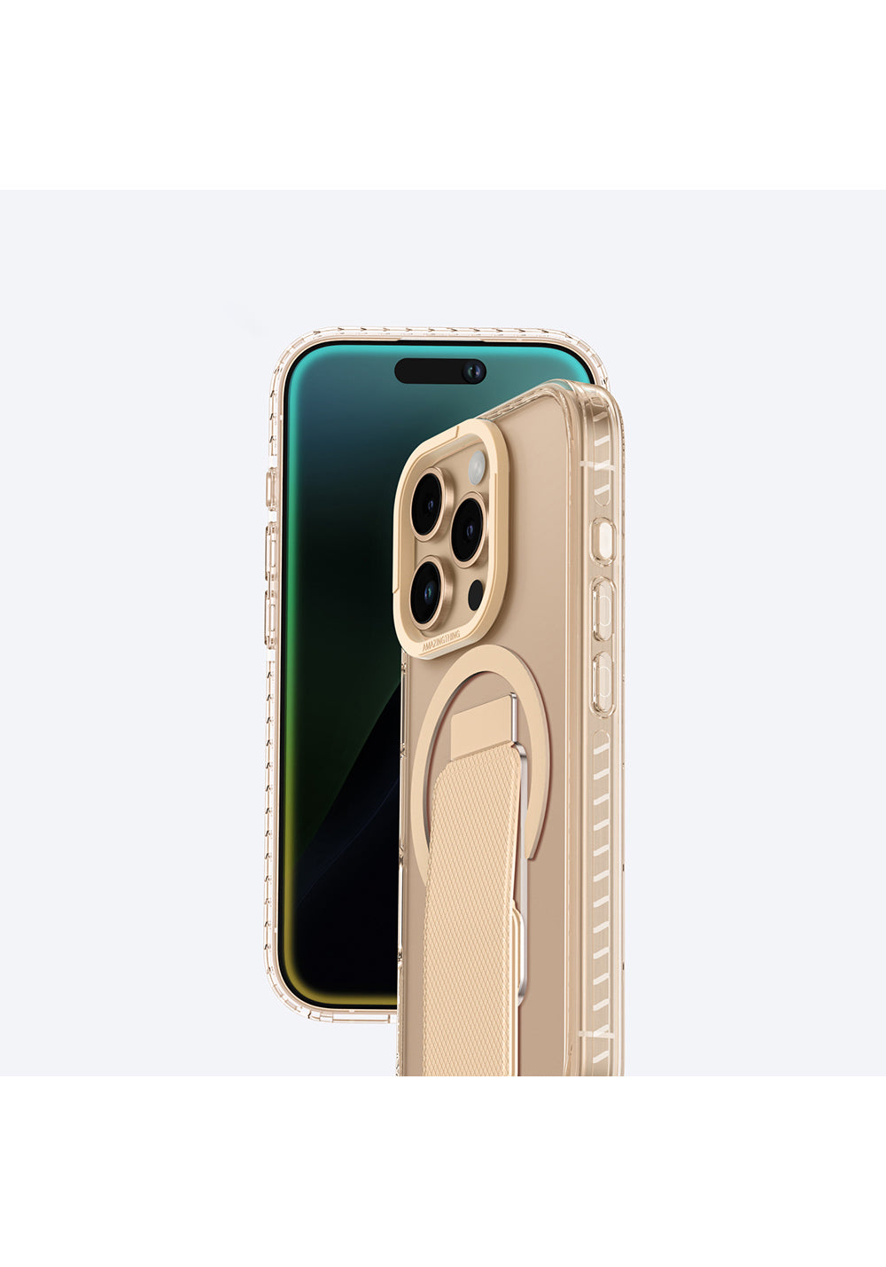 Apple iPhone 16 Pro Max Kılıf Manyetik Şarj Uyumlu Standlı Amazingthing Titan Pro Plus Kapak