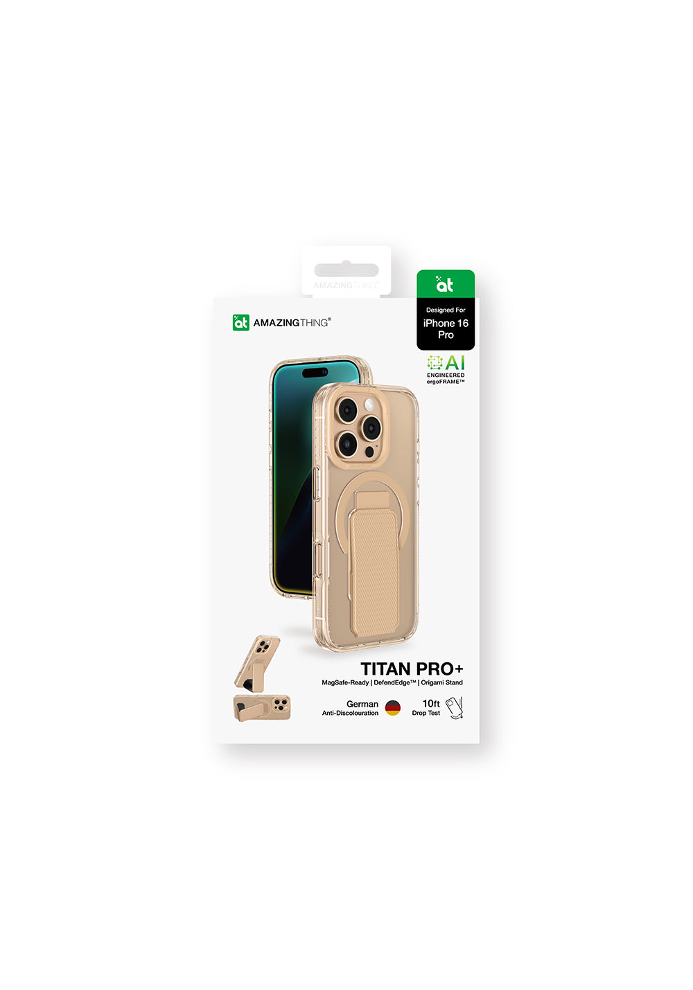 Apple iPhone 16 Pro Max Kılıf Manyetik Şarj Uyumlu Standlı Amazingthing Titan Pro Plus Kapak