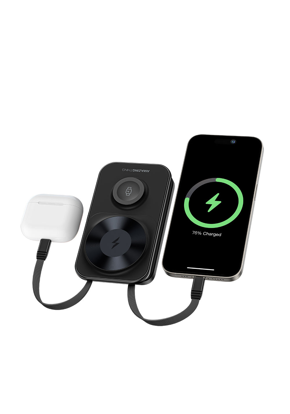 Amazingthing Thunder Pro Mag 6in1 PD22.5W Katlanabilir Standlı Kablosuz Powerbank 8000mAh
