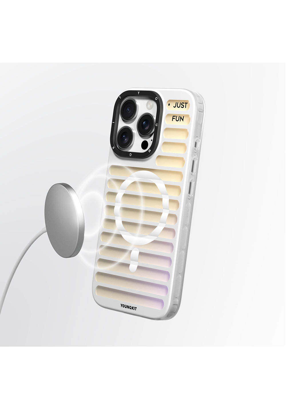 Apple iPhone 16 Pro Max Kılıf Manyetik Şarj Uyumlu Youngkit Geek Serisi Kapak