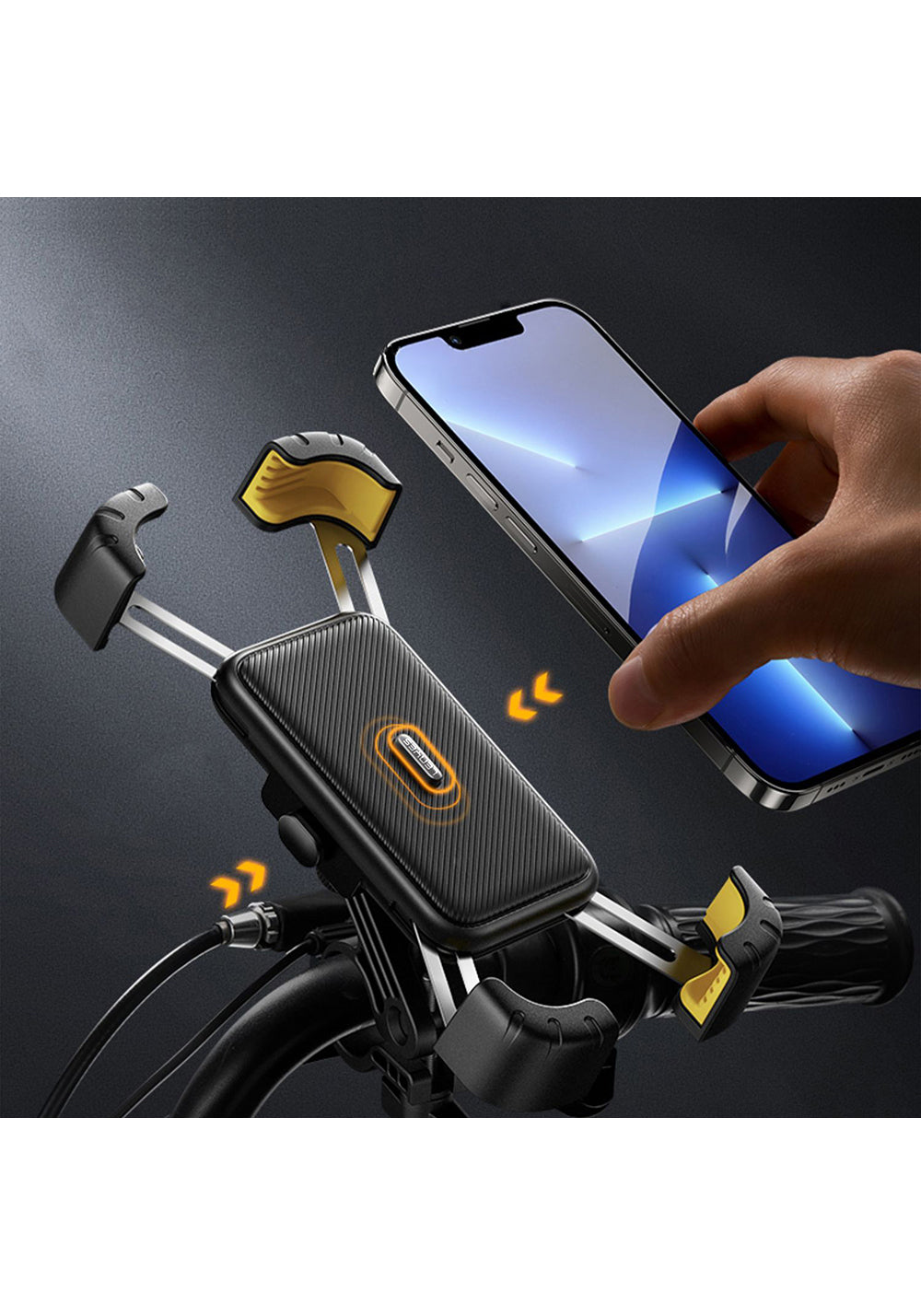Lenyes CR169 Sarsıntı Önleyici 360 Derece Ayarlanabilir Bisiklet ve Motosiklet Telefon Tutucu