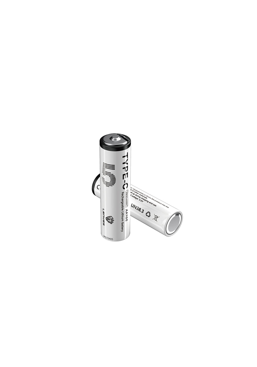 Lenyes AA105 Type-C Şarj Portlu Şarj Edilebilir AA Lityum-ion Pil 2800mWh 1.5V 2 Adet