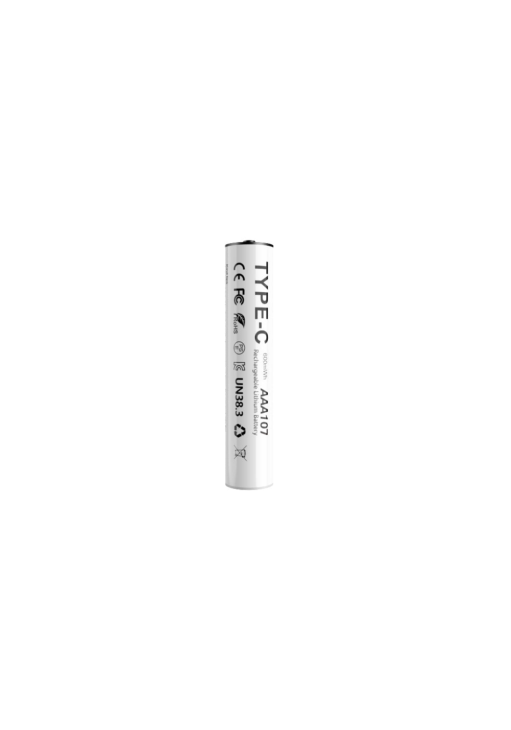 Lenyes AAA107 Type-C Şarj Portlu Şarj Edilebilir AAA Lityum-ion Pil 600mWh 1.5V 2 Adet