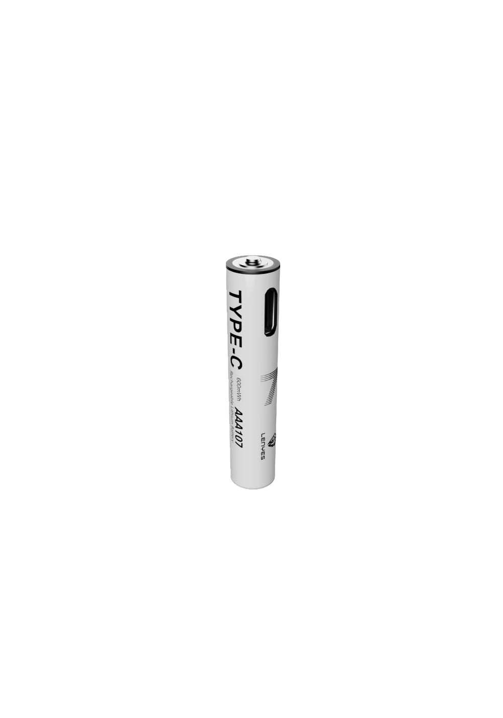 Lenyes AAA107 Type-C Şarj Portlu Şarj Edilebilir AAA Lityum-ion Pil 600mWh 1.5V 2 Adet