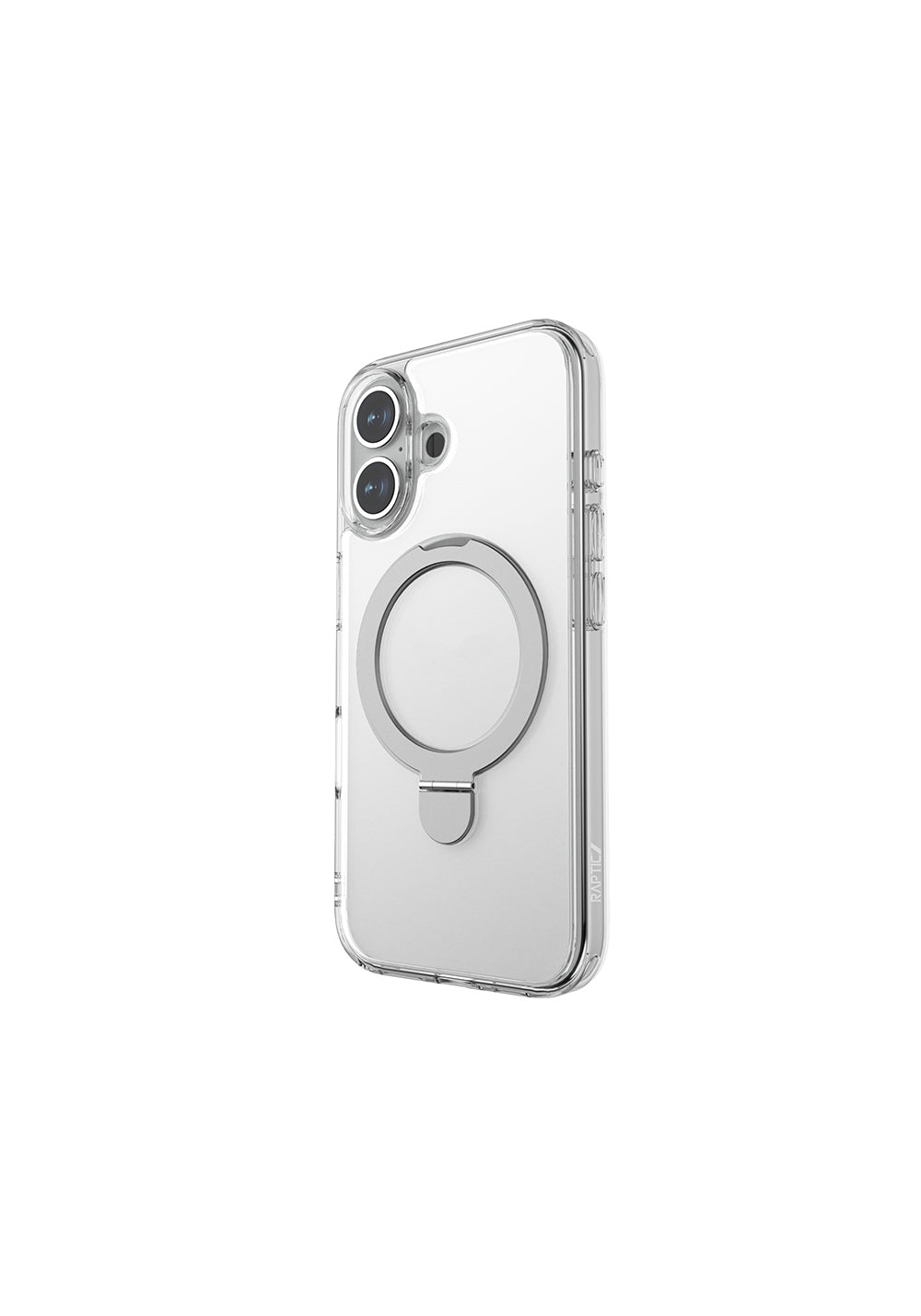 Apple iPhone 16 Kılıf Manyetik Şarj Uyumlu Raptic Air Stand Serisi Buzlu Transparan Tasarımlı Standlı Kapak