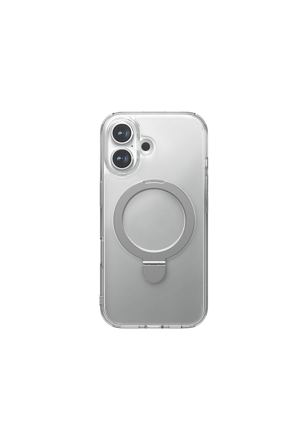 Apple iPhone 16 Kılıf Manyetik Şarj Uyumlu Raptic Air Stand Serisi Buzlu Transparan Tasarımlı Standlı Kapak