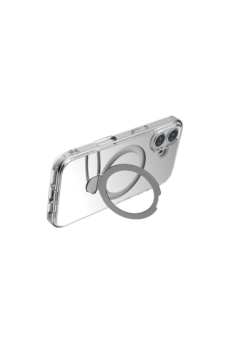 Apple iPhone 16 Kılıf Manyetik Şarj Uyumlu Raptic Air Stand Serisi Aynalı Arka Yüzey Standlı Kapak