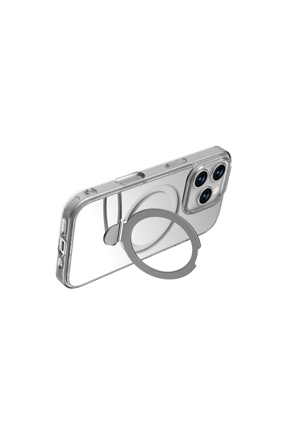 Apple iPhone 16 Pro Kılıf Manyetik Şarj Uyumlu Raptic Air Stand Serisi Aynalı Arka Yüzey Standlı Kapak