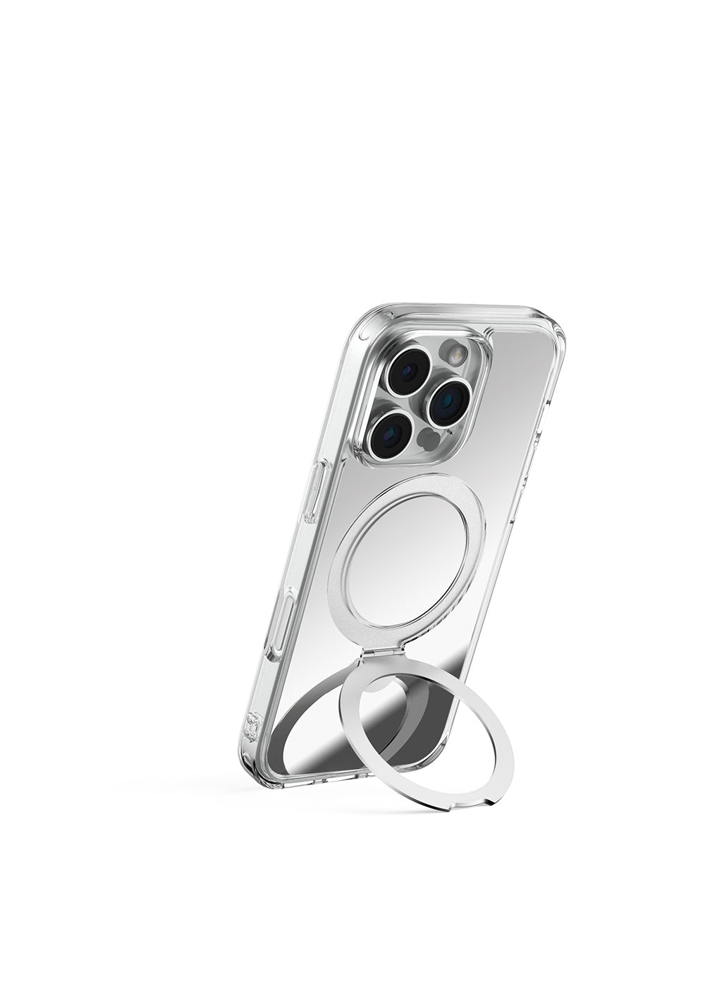 Apple iPhone 16 Pro Kılıf Manyetik Şarj Uyumlu Raptic Air Stand Serisi Aynalı Arka Yüzey Standlı Kapak