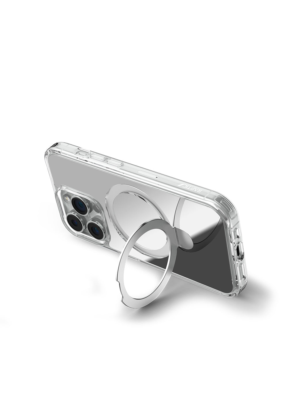 Apple iPhone 16 Pro Kılıf Manyetik Şarj Uyumlu Raptic Air Stand Serisi Aynalı Arka Yüzey Standlı Kapak