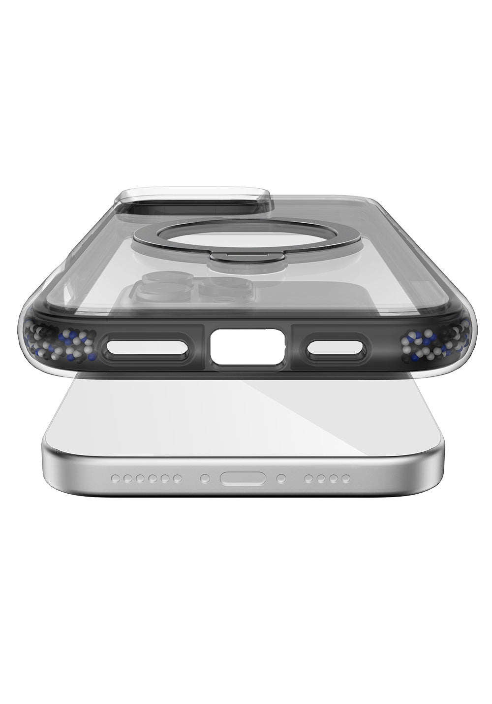 Apple iPhone 16 Pro Max Kılıf Manyetik Şarj Uyumlu Raptic AirJoy Serisi Boncuk Tasarımlı 360 Derece Dönebilen Standlı Kapak