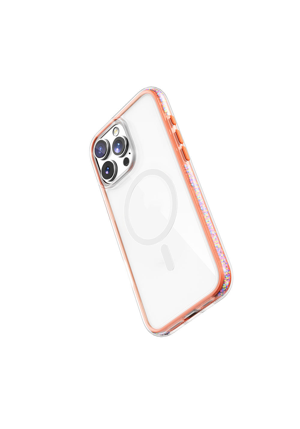 Apple iPhone 16 Pro Kılıf Manyetik Şarj Uyumlu Raptic AirJoy Serisi Boncuk Tasarımlı Şeffaf Kapak