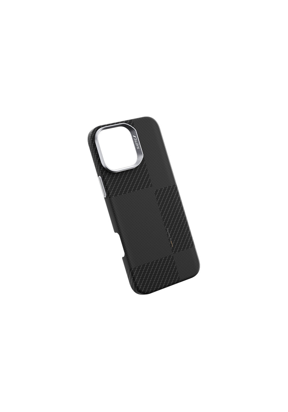 Apple iPhone 16 Pro Max Kılıf Manyetik Şarj Uyumlu 600D Metal Kamera Çerçeveli Raptic Aramid Karbon Fiber Croxx Mondrian Serisi Kapak
