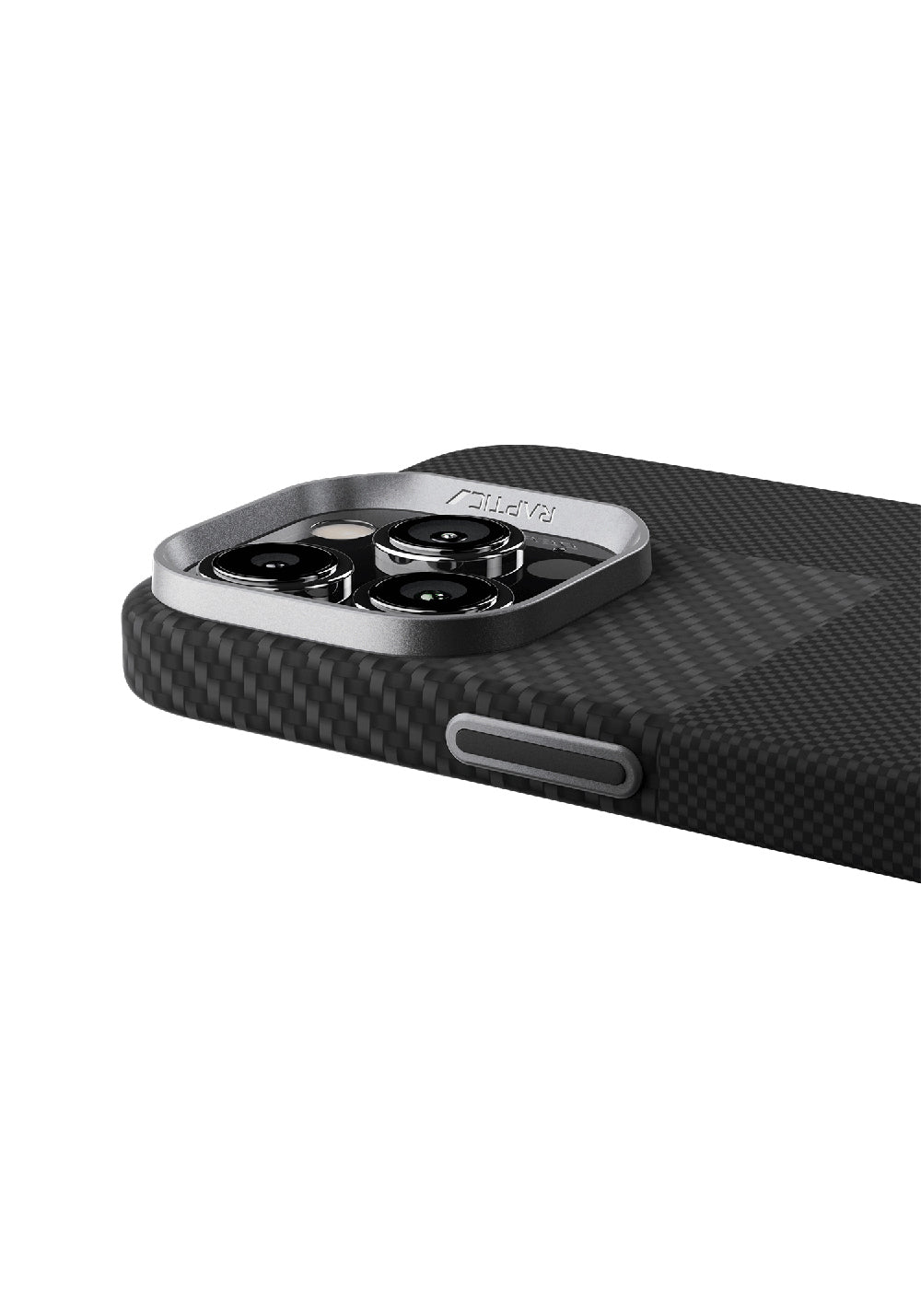 Apple iPhone 16 Pro Max Kılıf Manyetik Şarj Uyumlu 600D Metal Kamera Çerçeveli Raptic Aramid Karbon Fiber Croxx Mondrian Serisi Kapak