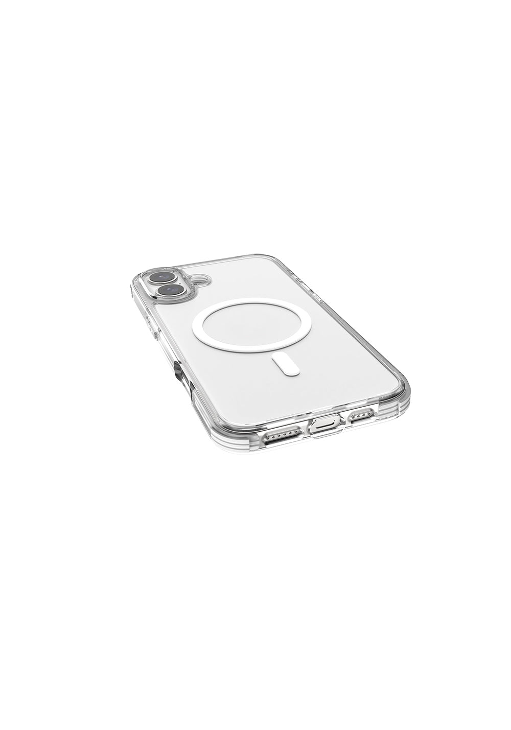 Apple iPhone 16 Kılıf Manyetik Şarj Uyumlu Airbag Tasarımlı Raptic Clear Serisi Şeffaf Kapak