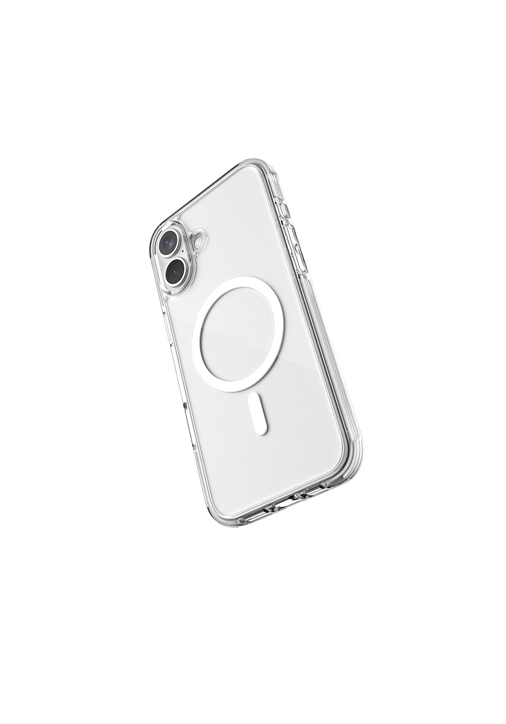 Apple iPhone 16 Kılıf Manyetik Şarj Uyumlu Airbag Tasarımlı Raptic Clear Serisi Şeffaf Kapak