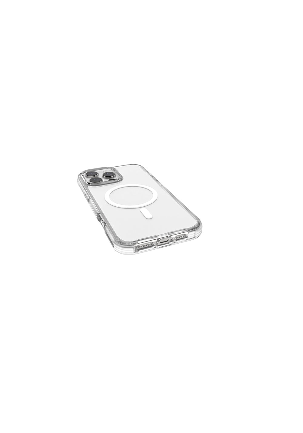 Apple iPhone 16 Pro Max Kılıf Manyetik Şarj Uyumlu Airbag Tasarımlı Raptic Clear Serisi Şeffaf Kapak