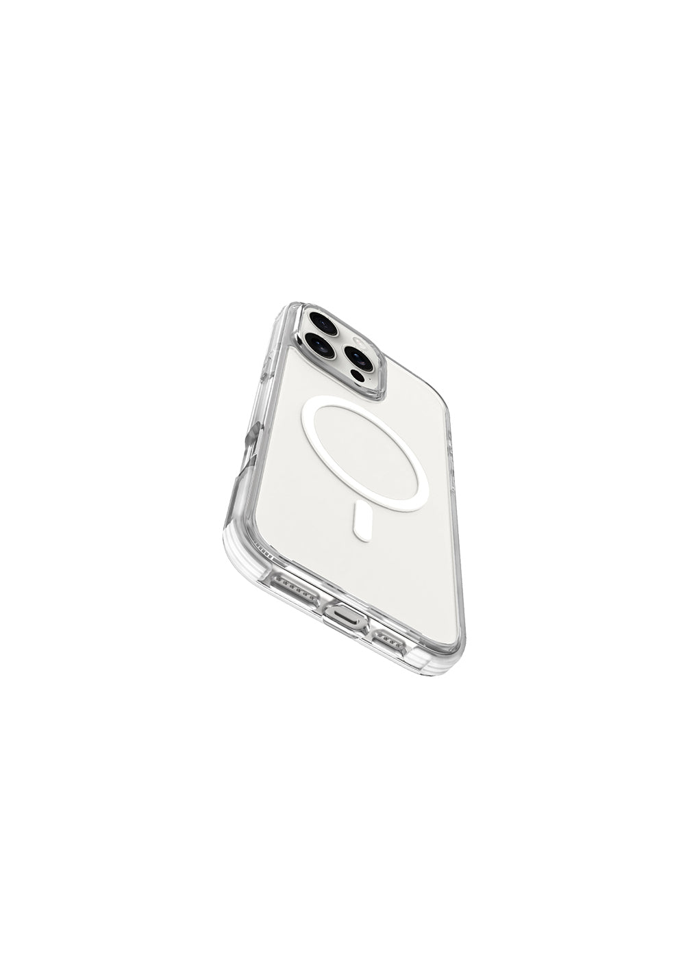 Apple iPhone 16 Pro Max Kılıf Manyetik Şarj Uyumlu Airbag Tasarımlı Raptic Clear Serisi Şeffaf Kapak