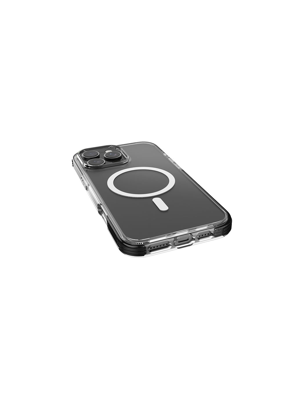 Apple iPhone 16 Pro Max Kılıf Manyetik Şarj Uyumlu Airbag Tasarımlı Raptic Clear Serisi Şeffaf Kapak