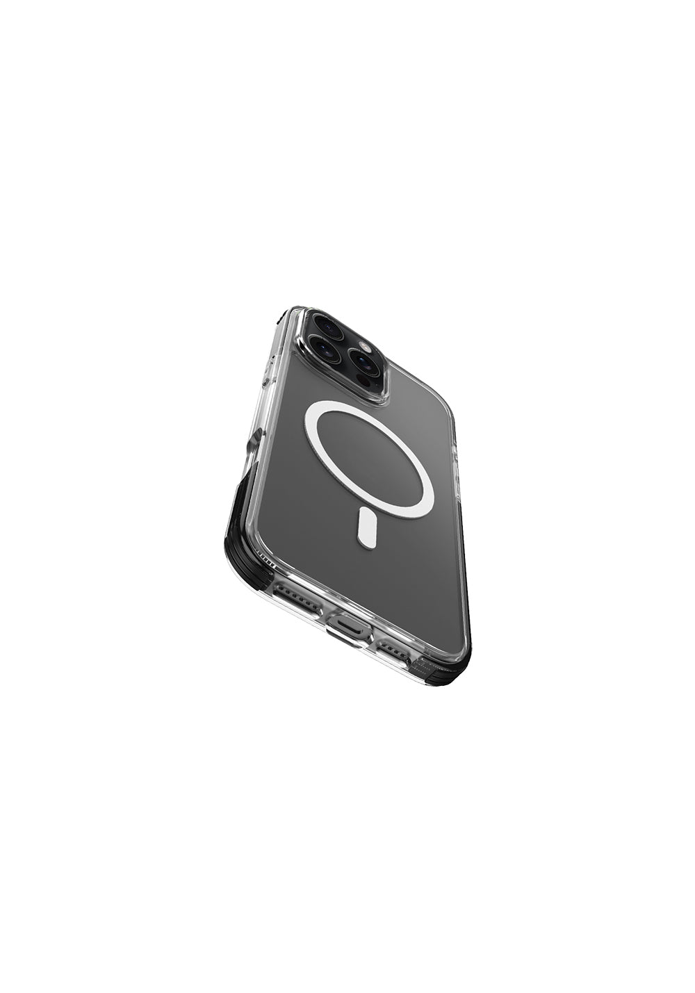 Apple iPhone 16 Pro Max Kılıf Manyetik Şarj Uyumlu Airbag Tasarımlı Raptic Clear Serisi Şeffaf Kapak