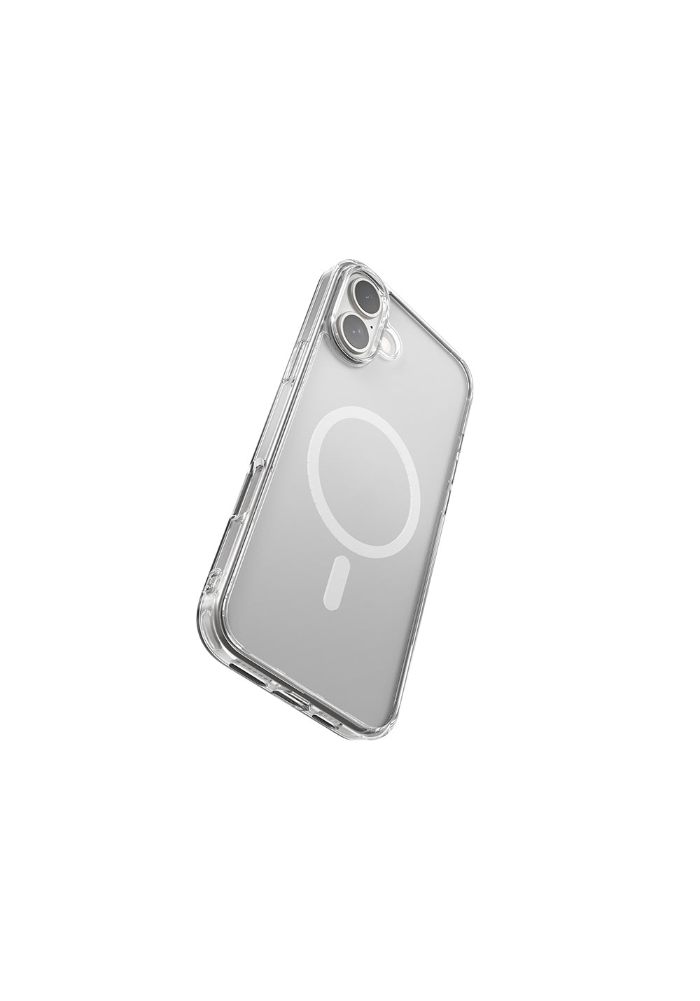 Apple iPhone 16 Kılıf Manyetik Şarj Uyumlu Raptic Crystal M-safe Serisi Şeffaf Kapak