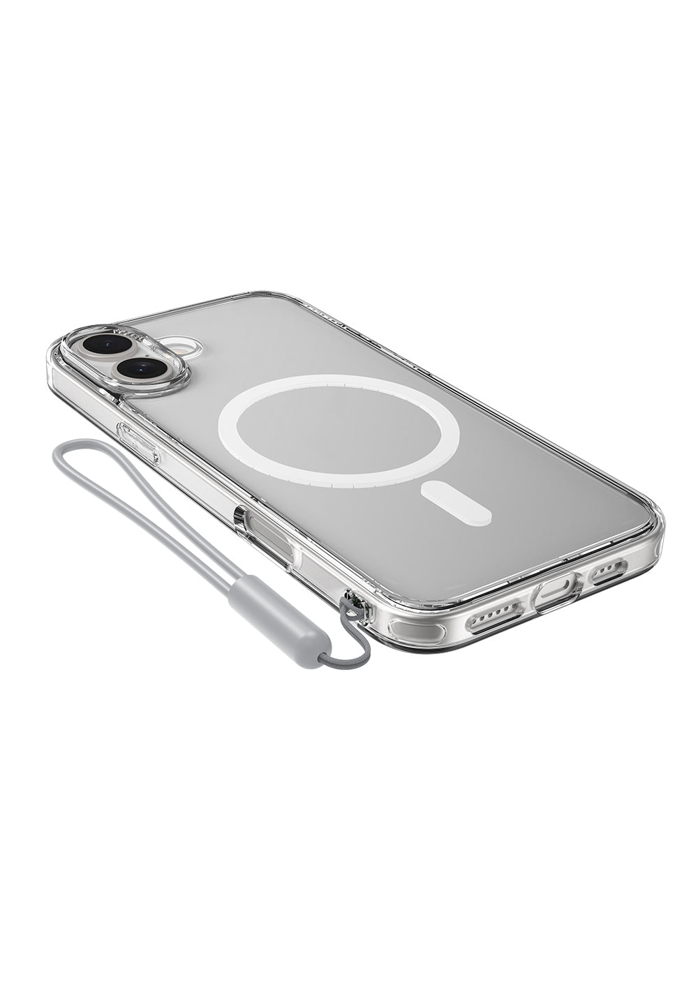 Apple iPhone 16 Kılıf Manyetik Şarj Uyumlu Raptic Crystal M-safe Serisi Şeffaf Kapak