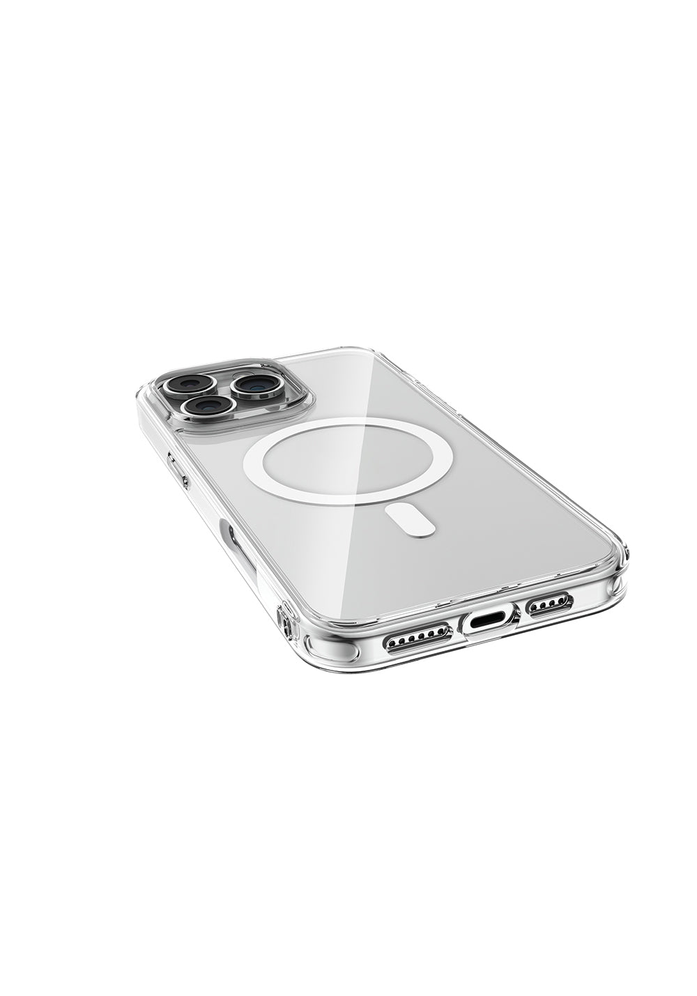 Apple iPhone 16 Pro Kılıf Manyetik Şarj Uyumlu Raptic Crystal M-safe Serisi Şeffaf Kapak