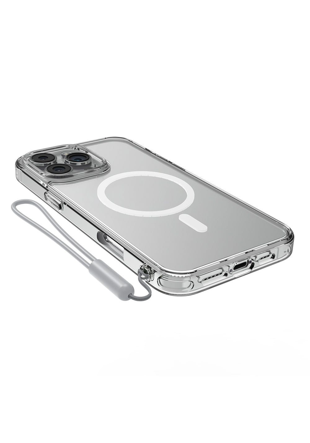 Apple iPhone 16 Pro Kılıf Manyetik Şarj Uyumlu Raptic Crystal M-safe Serisi Şeffaf Kapak
