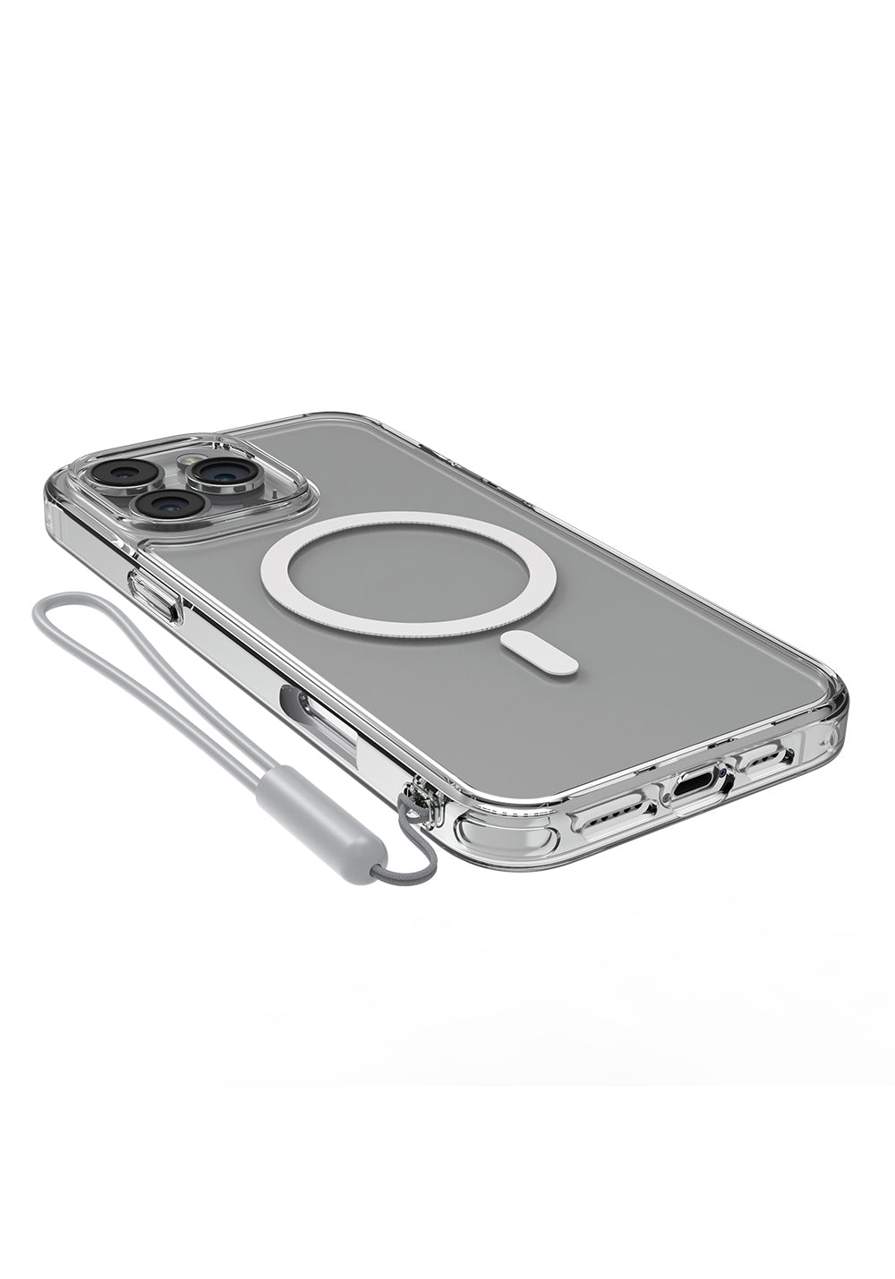 Apple iPhone 16 Pro Kılıf Manyetik Şarj Uyumlu Raptic Crystal M-safe Serisi Şeffaf Kapak