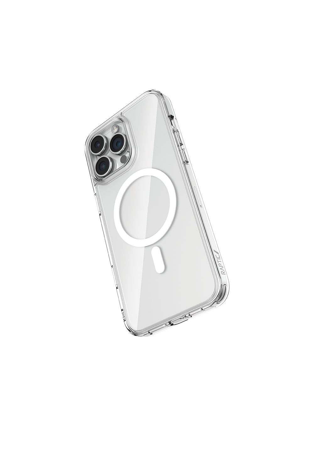 Apple iPhone 16 Pro Max Kılıf Manyetik Şarj Uyumlu Raptic Crystal M-safe Serisi Şeffaf Kapak
