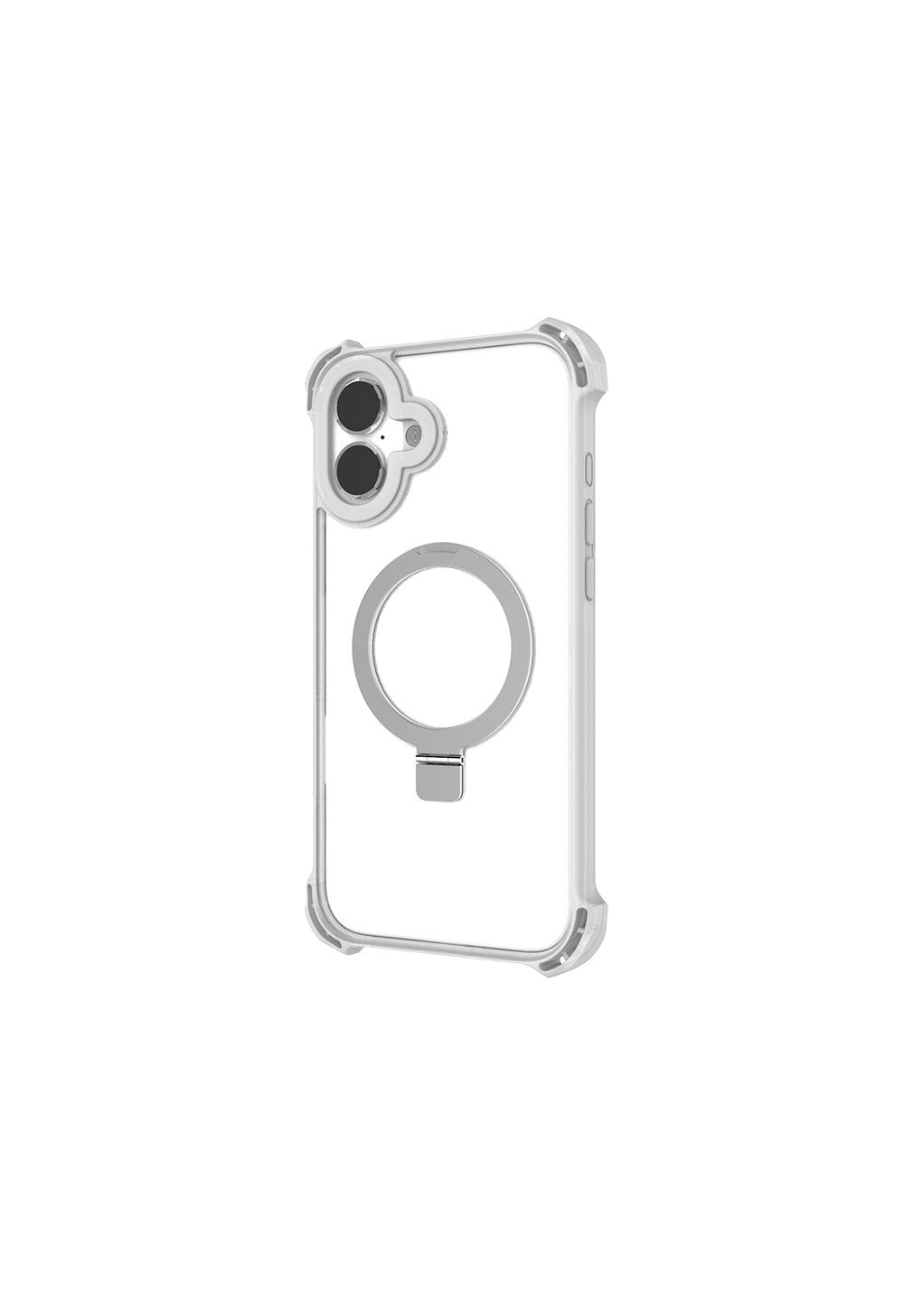 Apple iPhone 16 Kılıf Manyetik Şarj Uyumlu Raptic Dual Serisi Şeffaf Standlı Kapak