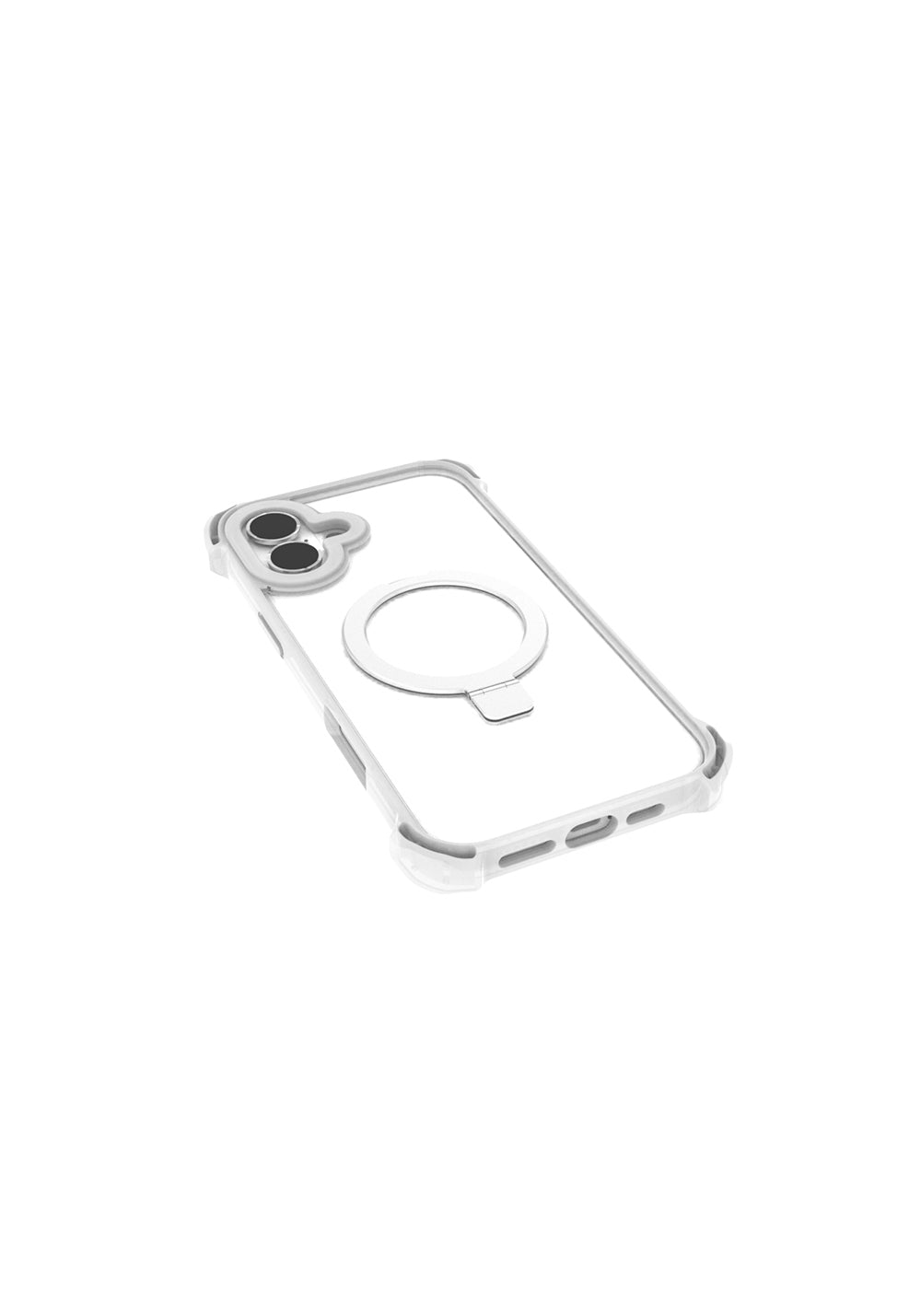 Apple iPhone 16 Kılıf Manyetik Şarj Uyumlu Raptic Dual Serisi Şeffaf Standlı Kapak