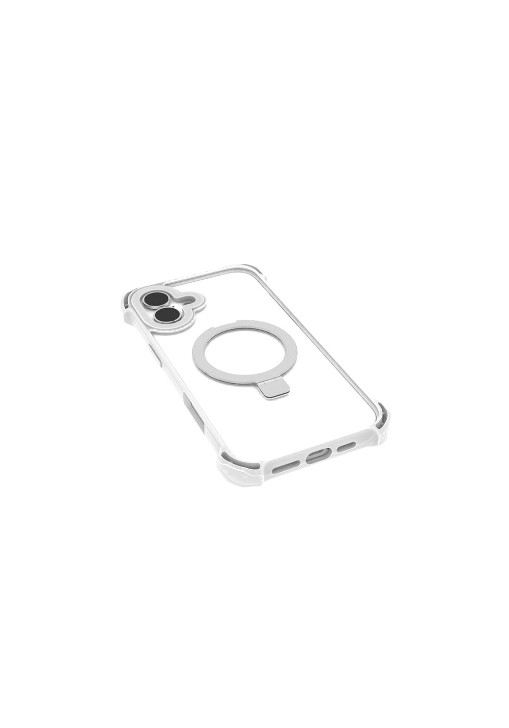 Apple iPhone 16 Kılıf Manyetik Şarj Uyumlu Raptic Dual Serisi Şeffaf Standlı Kapak