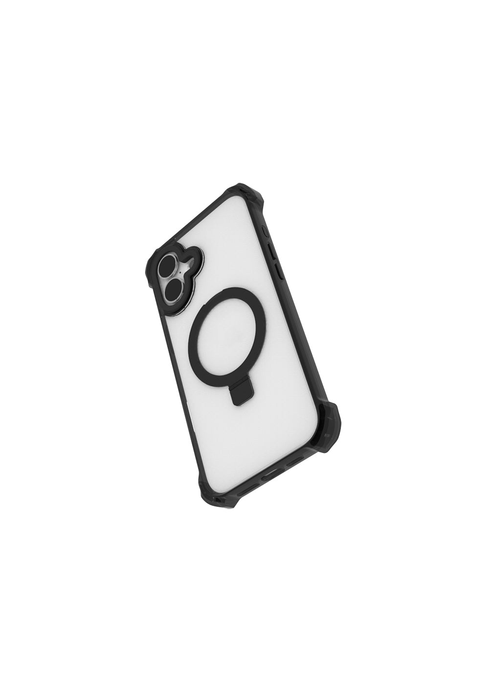 Apple iPhone 16 Kılıf Manyetik Şarj Uyumlu Raptic Dual Serisi Şeffaf Standlı Kapak