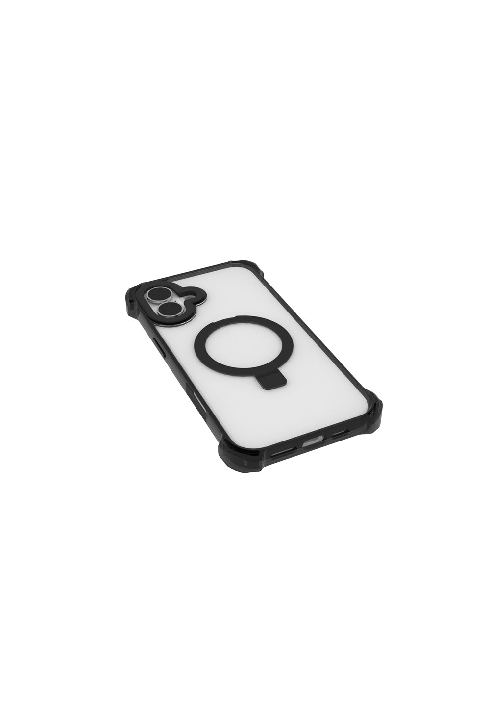 Apple iPhone 16 Kılıf Manyetik Şarj Uyumlu Raptic Dual Serisi Şeffaf Standlı Kapak