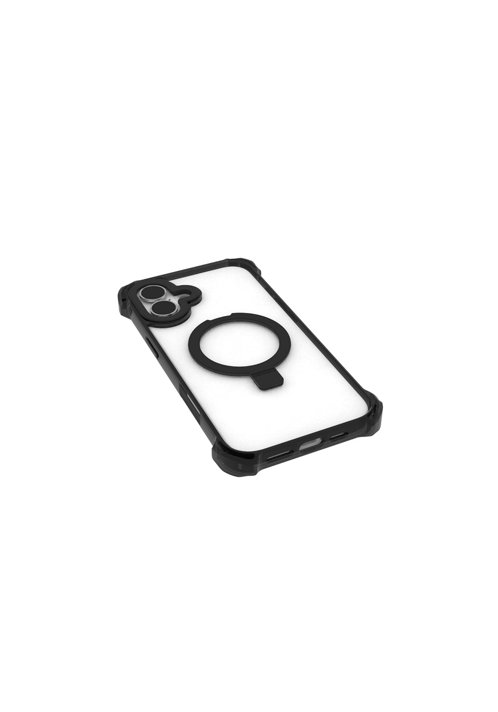 Apple iPhone 16 Kılıf Manyetik Şarj Uyumlu Raptic Dual Serisi Şeffaf Standlı Kapak