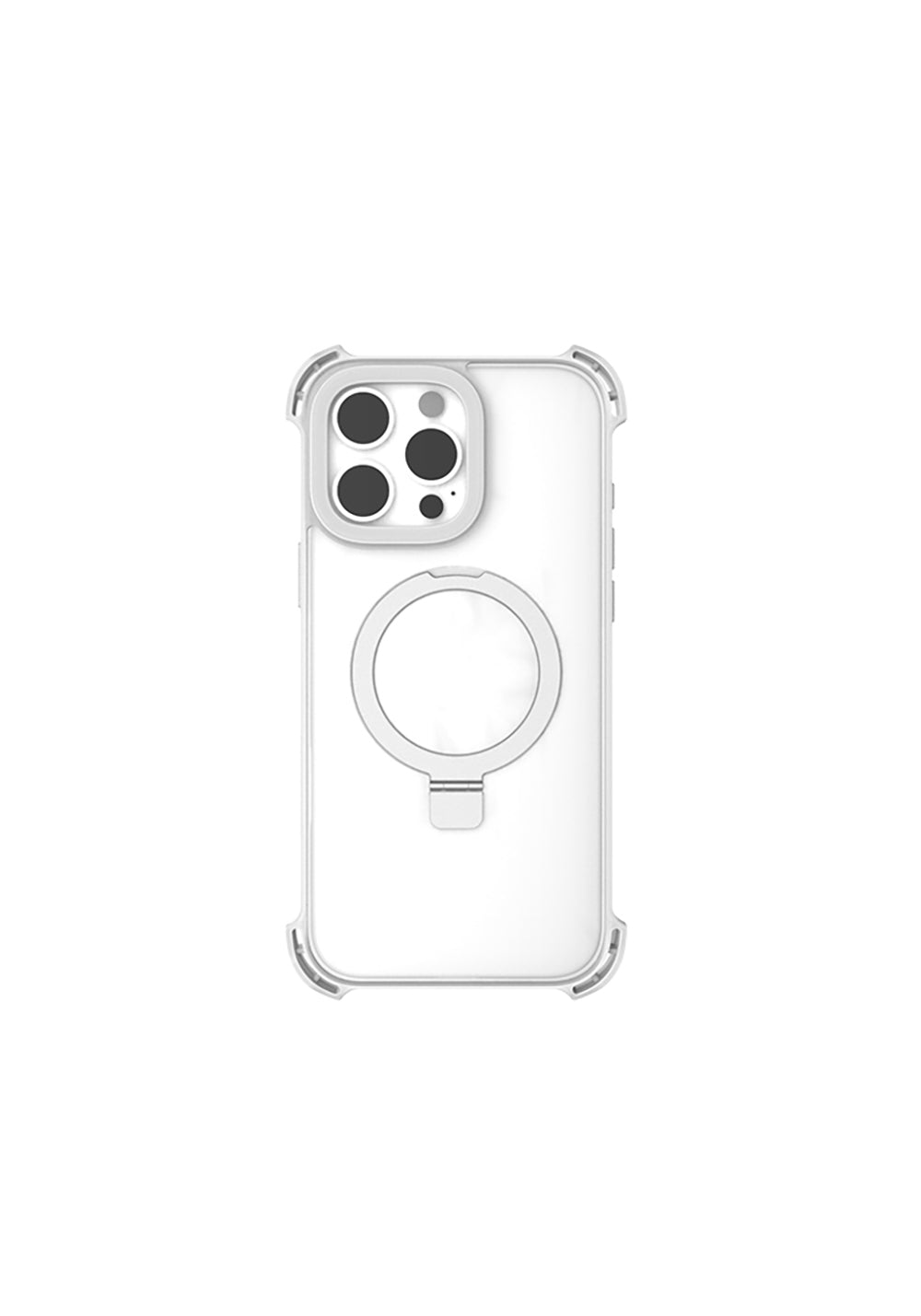 Apple iPhone 16 Pro Max Kılıf Manyetik Şarj Uyumlu Raptic Dual Serisi Şeffaf Standlı Kapak